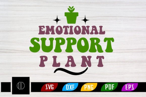 Emotional Support Plant Retro Svg Design Review