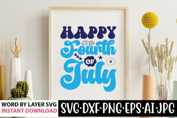 Happy Fourth of July Retro Svg Review